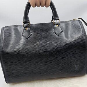 Louis Vuitton  Black Epi Leather Speedy 30